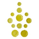 Image of Late 20th Century Bright Yellow Metlox Poppytrail Plate Wall, Set of 12 Plates For Sale