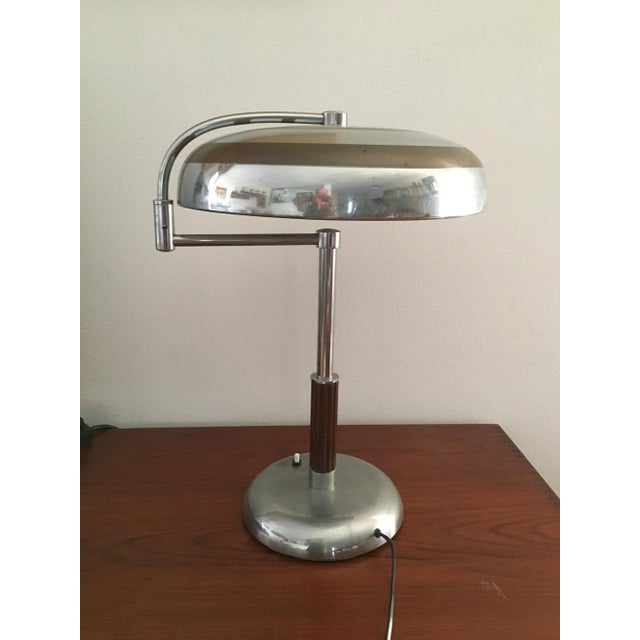 Mid-Century Italian Chrome Plated Table Lamp, 1940s For Sale - Image 12 of 12
