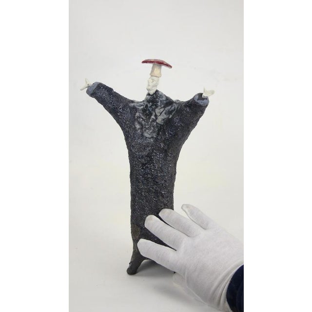 Figurative Ceramic Sculpture with Shino Glaze and Porcelain Head by Óscar Aldonza Torres, 2024 For Sale - Image 6 of 13