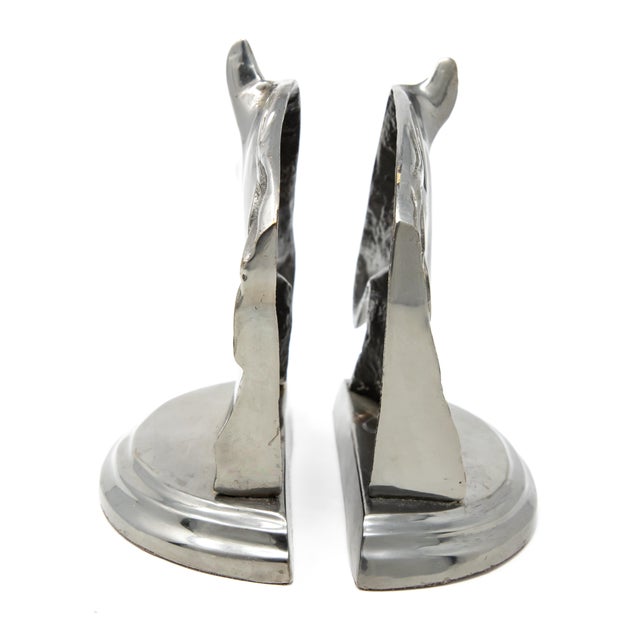 Horse Head Metal Bookends - a Pair For Sale - Image 4 of 13