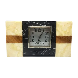 Art Deco French Marble Clock from Manufrance, 1930s