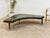 Mid 20th Century Curved Black Cerrused Distressed Coffee Table With Brass Accents For Sale - Image 10 of 12