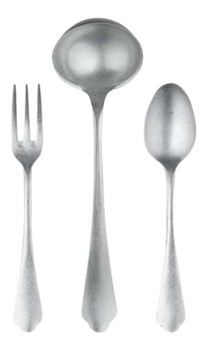 Mepra Dolce Vita 3-Piece Serving Set, Pewter