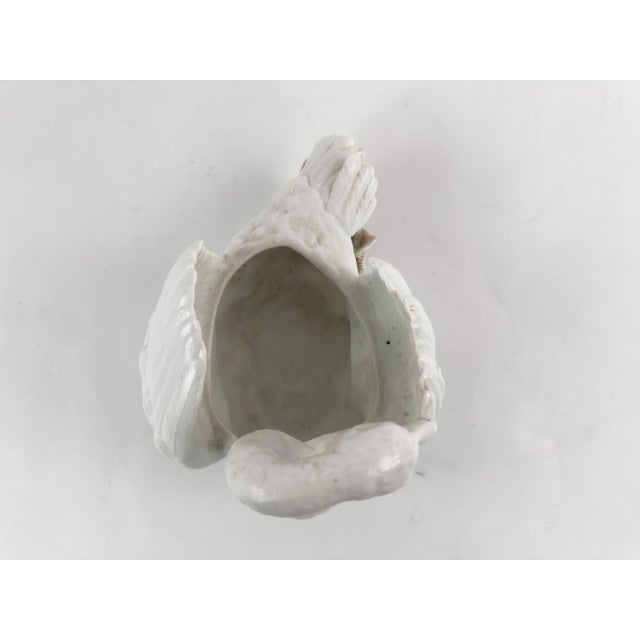 Antique White Bisque Porcelain Swan Planter – Sculptural Jardinière For Sale - Image 9 of 12