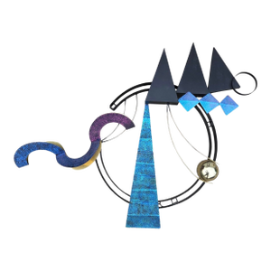 Large Curtis Jere 1997 Abstract Mountain Modern Metal Wall Sculpture Modernism Art