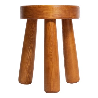 Late 19th Century Handcrafted Swedish Tripod Stool in Pine For Sale