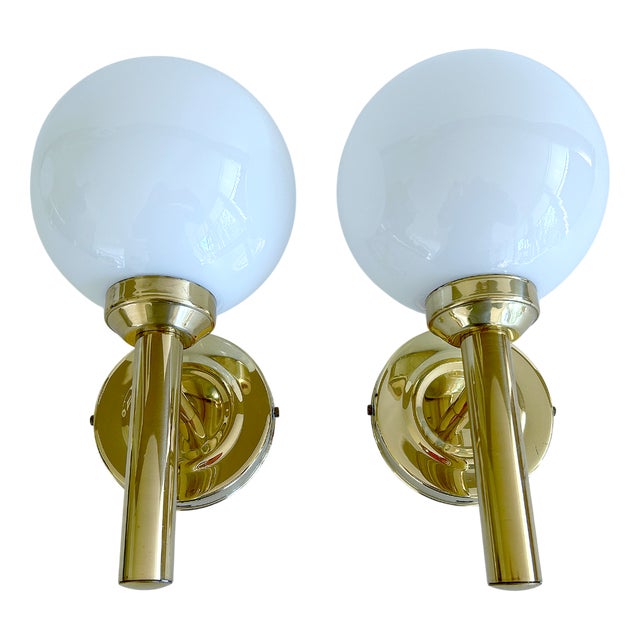 Vintage Glass Sconces from Abo Randers, 1960s, Set of 2 For Sale
