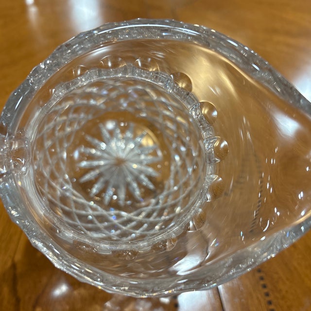 Waterford Crystal Late 20th Century Waterford Crystal Water Pitcher – Diamond & Vertical Panel Cut For Sale - Image 4 of 5