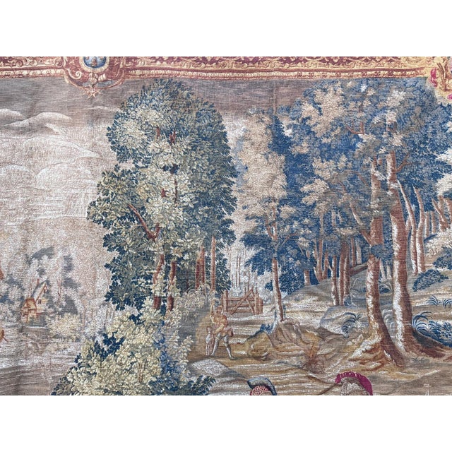 1940s Medieval Style Tapestry After the Louvre Les Chasses De Maximilien For Sale - Image 10 of 12