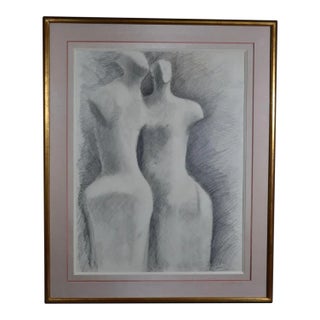 Gerard Ramon (1935-2021) "Sculptural Forms" Pencil Drawing Signed For Sale