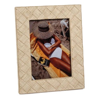 Lazarev Woven Raffia Photo Frame, 5" x 7" For Sale