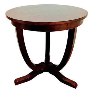 Vintage Round Mahogany Pedestal Table For Sale
