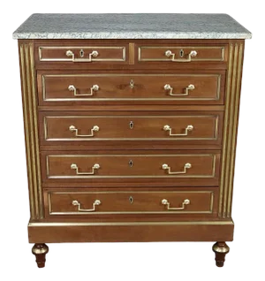 Louis XVI Style Mahogany Chiffonnière Commode
