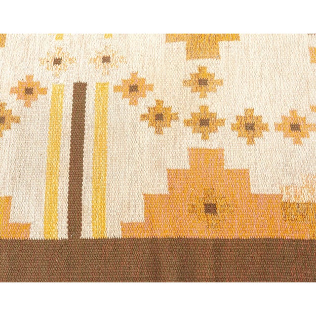 Doris Leslie Blau Swedish Flat Weave Rug by Mary Sandberg For Sale - Image 4 of 8
