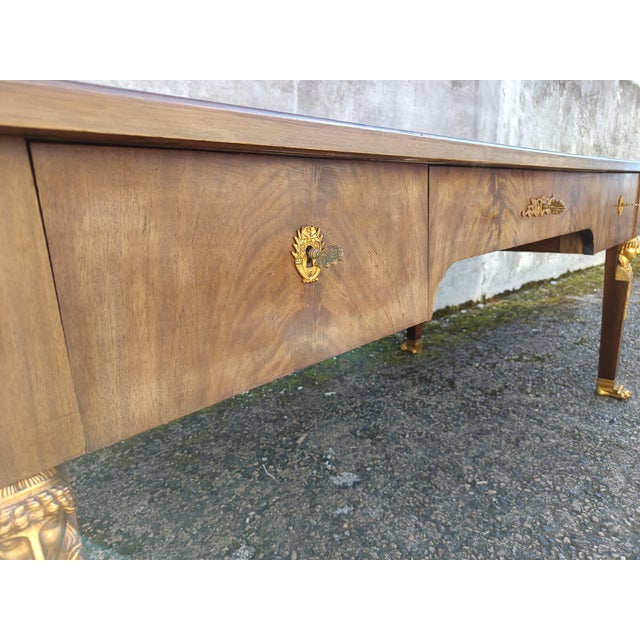 Empire Desk in Bronze and Leather, 1950s For Sale - Image 18 of 18