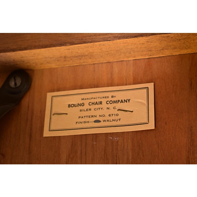 Antique Arts & Crafts Solid Walnut Executive Swivel Desk Chair by Boling Chair Company, Circa 1940s For Sale - Image 11 of 12