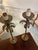 Metal Palm Tree Tole Tables Lamps With Lamps- A Pair For Sale - Image 7 of 9