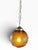 Vintage 1970s Amber Floral Glass Swag Hanging Lamp For Sale - Image 4 of 6
