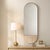 Kenneth Ludwig Chicago Russo Travertine Tall Oval Mirror For Sale - Image 4 of 6