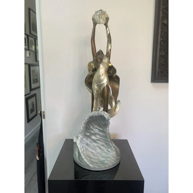 Angelo Basso (1943-2011) was a self taught sculptor known for his elegant and fluid depictions of the female figure and...