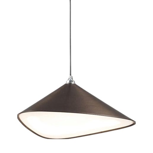 Emily II Pendant in Steel with Dark Bronze Finish by Moss Objects For Sale