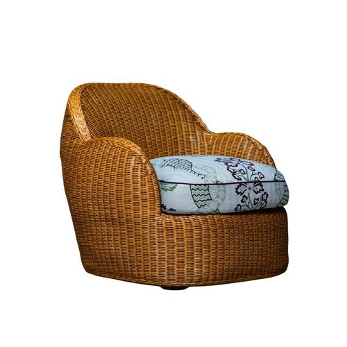 Contemporary Ali Chair in Stained Rattan with Plywood and HR Foam by Popus Editions For Sale - Image 3 of 9
