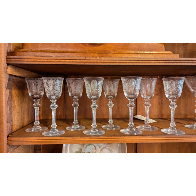1930s Set of 8 Cordials Glasses by Tiffin, 1930s For Sale - Image 5 of 5