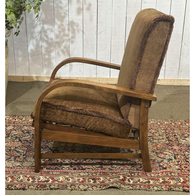 English Bridge Chair in Beech, 1930s For Sale - Image 10 of 12