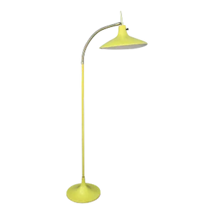 Mid 20th Century Mod Yellow Laurel Gooseneck Floor Lamp, Model B-683