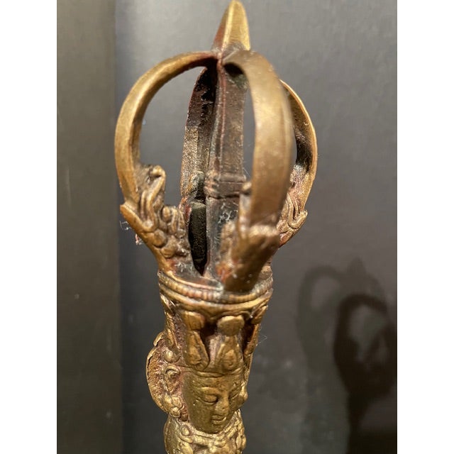 Vintage Vajrayana Buddhist Prayer Bell Tibet Nepal Bhutan For Sale In Saint Louis - Image 6 of 13
