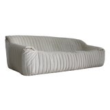 Vintage Cinna Sandra Three-Seater Sofa in Beige Velvet from Ligne Roset, 1970s For Sale
