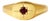 Garnet Starburst Engraved Signet Ring • Celestial Gemstone Unisex Signet Ring • Vintage Style Gift for Her Us 7 For Sale