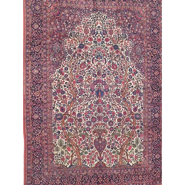 Persian 1940s Persian Tree of Life Kashan , 9'1" X 12'4" For Sale - Image 3 of 9