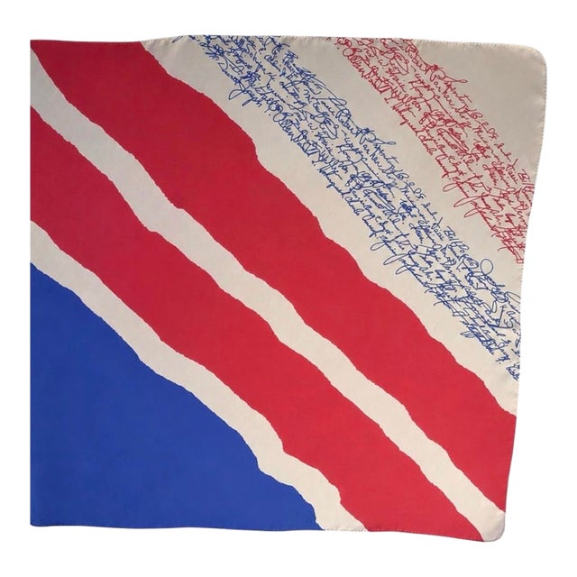 Rare 1968 Edward H. White II Memorial Fund Silk Scarf Apollo 1 – 1 of 200 For Sale