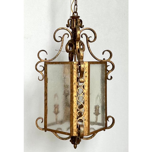 Vintage Regency Gilt Rings Lantern For Sale - Image 4 of 12