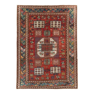 Galerie Shabab Collection Late 19th Century Handmade Caucasian Kazak Accent Rug For Sale