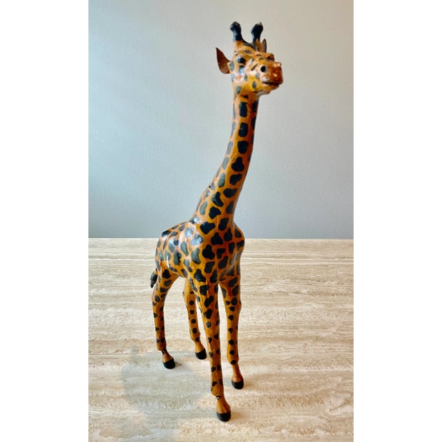 Leather Giraffe Sculpture For Sale - Image 11 of 11