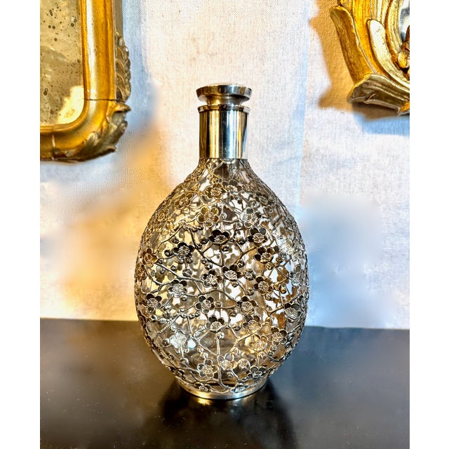 Chinese Export Silver Overlay Decanter For Sale In Los Angeles - Image 6 of 9