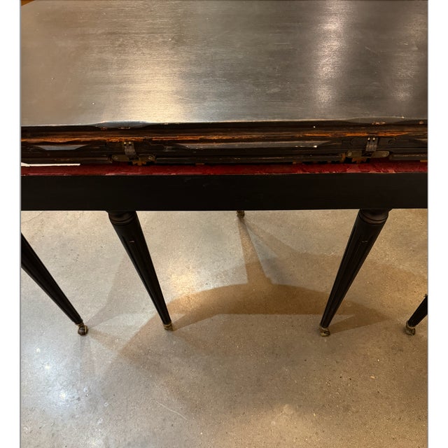 Early 20th Century Demi-Lune Console With Expandable Flip Top For Sale - Image 9 of 17