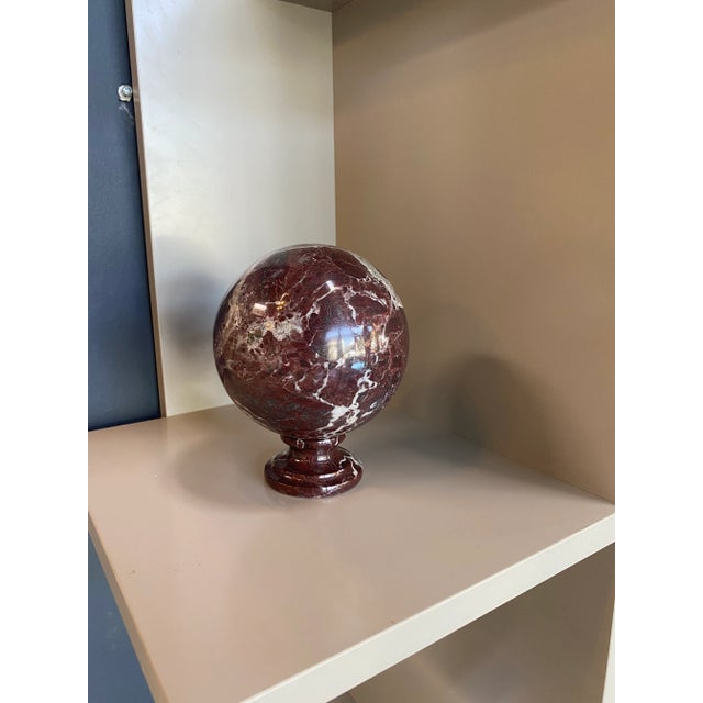 1980 Vintage Italian Paper Weight in Black Marquina Marble For Sale - Image 4 of 7