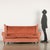3 seater sofa, spring padding, velvet upholstery. This piece is attributed to the mentioned designer/maker. It has no...