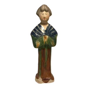 Vintage Tang Style Chinese Pottery Figurine of a Court Lady