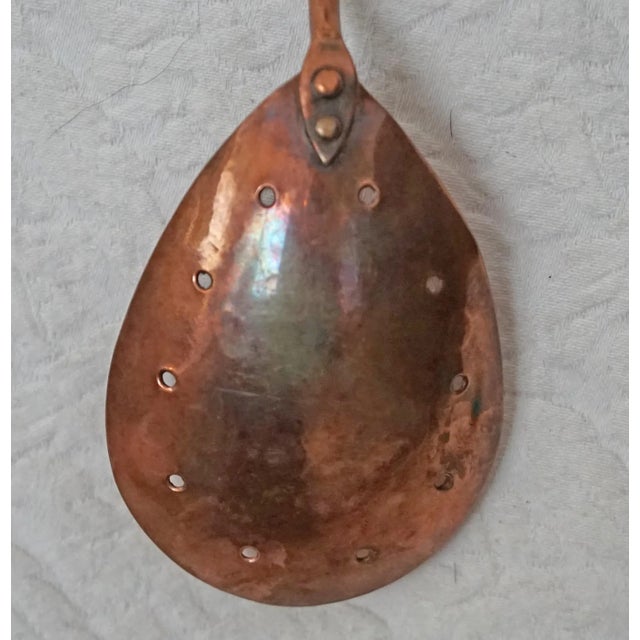 Late 19th Century Antique Copper Serving Spoon For Sale - Image 5 of 5