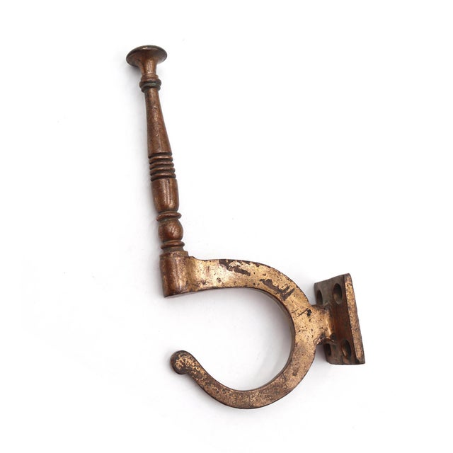 Set of Vintage Spindle Bronze Wall Hooks For Sale - Image 4 of 8