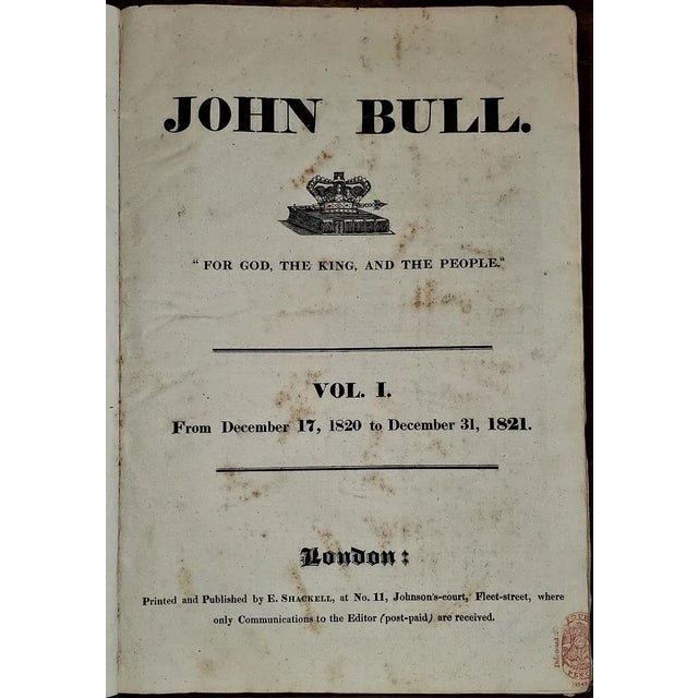 1820 to 1829 John Bull Original Annuals Books - Set of 9 For Sale - Image 11 of 13