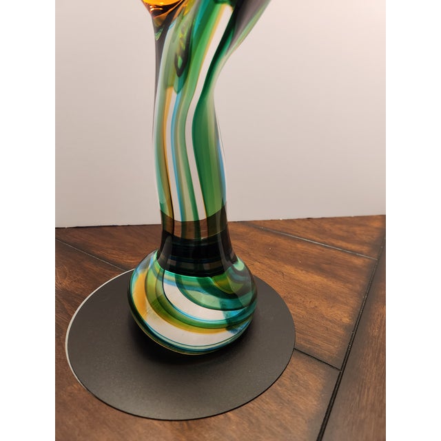 Abstract Luigi Mellara Murano Glass "Homage to Picasso" Monumenta 11lbs Abstract Face For Sale - Image 3 of 9