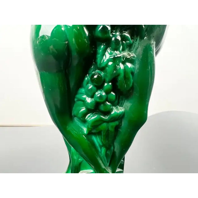 Curt Schlevogt Art Deco Malachite Glass Vase, 1930's For Sale - Image 9 of 14