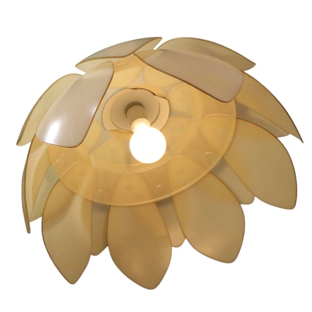 Mid 20th Century Mod Plastic Flower Form Hanging Chandelier For Sale In New York - Image 6 of 18