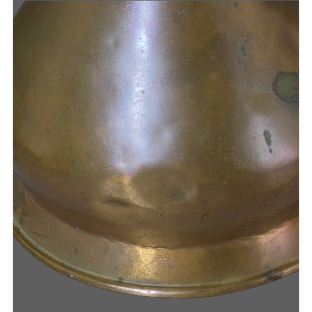Victorian Antique Victorian English Tavern Copper Measuring Harvest Jug Marked Quart For Sale - Image 3 of 13