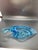 Vintage Blue Hand Blown Art Glass Cornucopia
